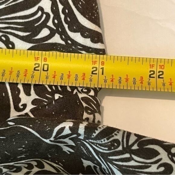 Saks Fifth Ave Brown & White Floral Cotton Cropped Blazer Jacket NWOT Size 14 - Picture 10 of 11